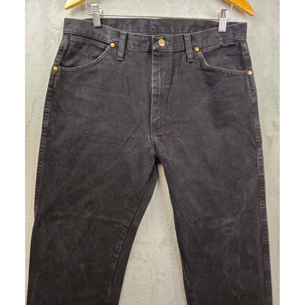 Wrangler Jeans Mens 34x31.5 Black Cowboy‎ Cut Western Denim 13MWZWK - Picture 2 of 6